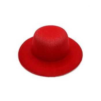 Шляпа для кукол и игрушек красная 10*4см