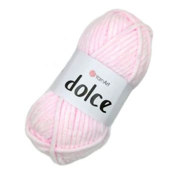 Пряжа «Dolce» YarnArt светло-розовая - цвет 750 (100% микрополиэстер, 100г)