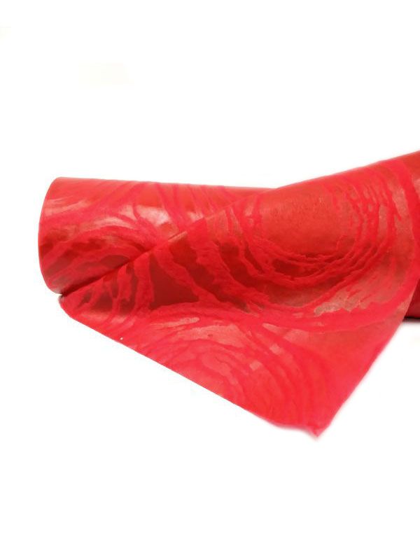 Бумага упаковочная дизайнерская красная 58см*10м