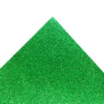 Фоамиран 2мм зелёный глиттерный 30*40см А3