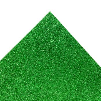 Фоамиран 2мм светло-зелёный самоклеящийся глиттерный 30*40см А3