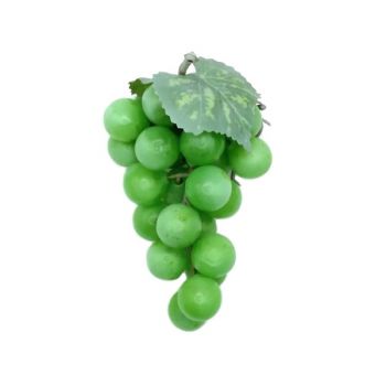 Муляж виноградная гроздь 24 ягоды зелёный 15*8см