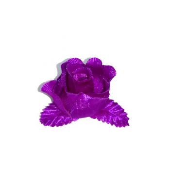 Розочка атласная декоративная 2,5см фиолетовая