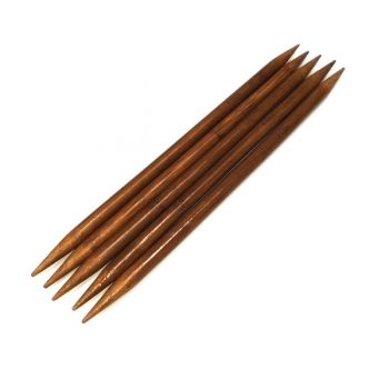Спицы для вязания носочные бамбук 8мм 20см - 5шт