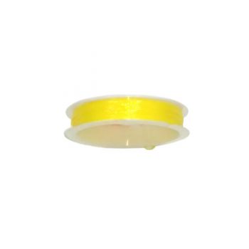 Нить-резинка для бисера и браслетов силиконовая жёлтая 0,6мм 12м