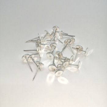 Швензы-гвоздик для изготовления серёжек 6х13мм - цвет серебро - 30шт