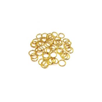 Кольцо соединительное для бижутерии 8мм - цвет золото - 50шт