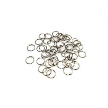 Кольцо соединительное для бижутерии 8мм - цвет серебро - 50шт