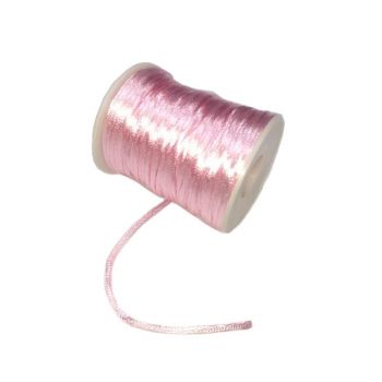 Шнур атласный 2мм розовый - 1м