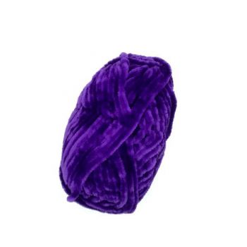 Пряжа велюр фиолетовая - микрополиэстер 100%, 100г 50м