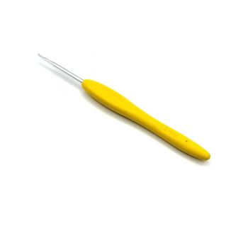 Крючок для вязания металл 2мм 14см силиконовая ручка