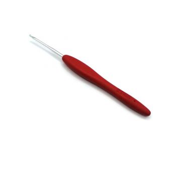 Крючок для вязания металл 2,5мм 14см силиконовая ручка