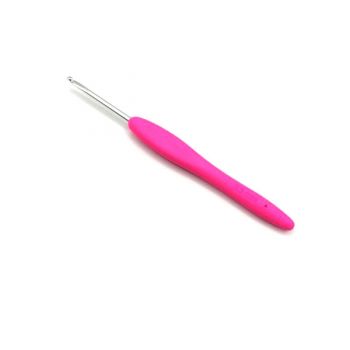 Крючок для вязания металл 3,5мм 14см силиконовая ручка