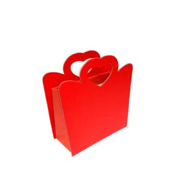 Коробка подарочная (коробка для цветов) красная 22*22*8см