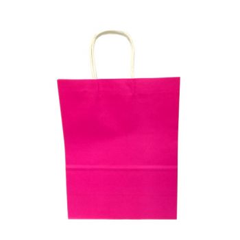 Пакет подарочный крафтовый розовый 25,5*33см