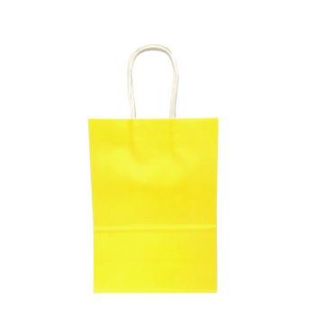 Пакет подарочный крафтовый жёлтый 18,5*25см