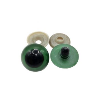 Глазки для игрушек 30мм винтовые зелёные - пара