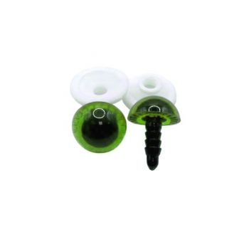 Глазки для игрушек 16мм винтовые зелёные - пара