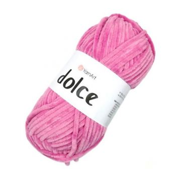 Пряжа «Dolce» YarnArt розовая - цвет 795 (100% микрополиэстер, 100г)