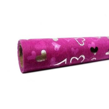 Фетр флористический светло-фиолетовый с серебром 50см*4,5м