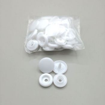 Кнопки пластиковые 12мм белые 10шт