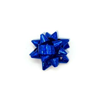 Бантик подарочный голография синий 2,5см