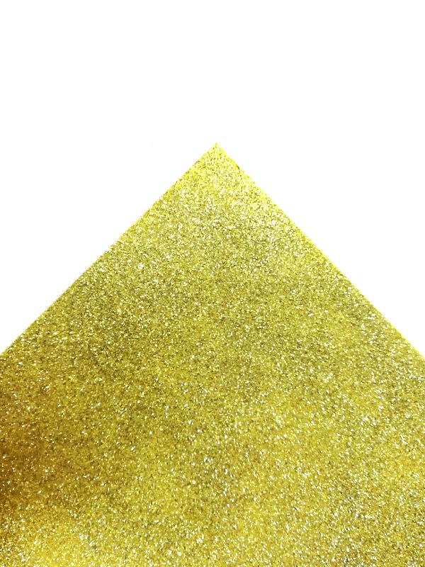 Фоамиран 2мм золотой самоклеящийся глиттерный 30*40см А3