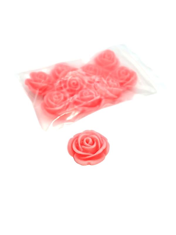Кабошоны «розочка» 20мм розовые - 10шт